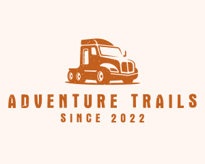 Trailer Truck Transport logo design