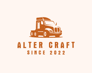 Trailer Truck Transport logo design