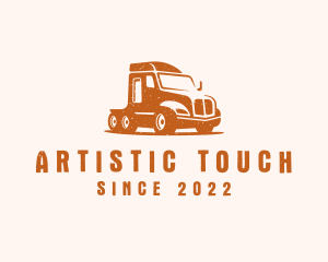 Trailer Truck Transport logo design