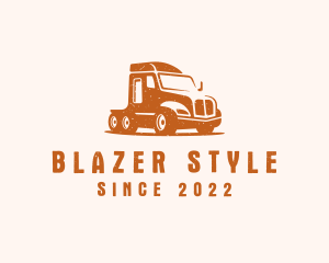 Trailer Truck Transport logo design