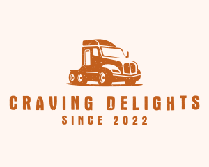 Trailer Truck Transport logo design