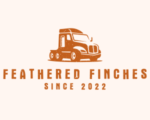 Trailer Truck Transport logo design