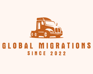 Trailer Truck Transport logo design