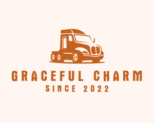 Trailer Truck Transport logo design