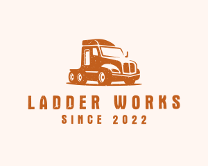 Trailer Truck Transport logo design