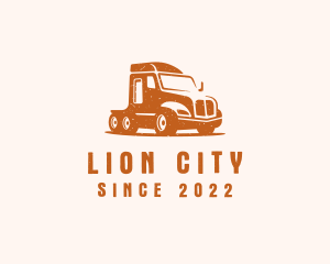 Trailer Truck Transport logo design