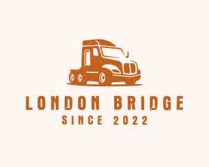 Trailer Truck Transport logo design