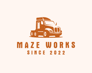 Trailer Truck Transport logo design