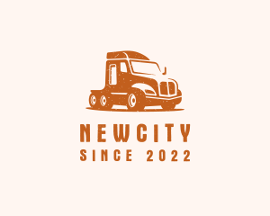 Trailer Truck Transport logo design