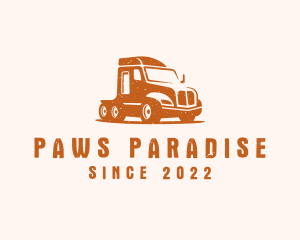 Trailer Truck Transport logo design