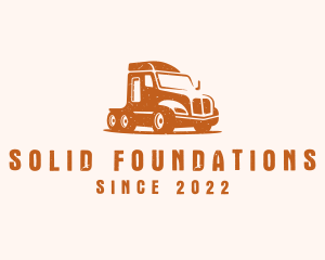 Freight - Trailer Truck Transport logo design
