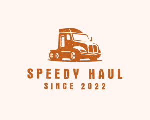 Truck - Trailer Truck Transport logo design