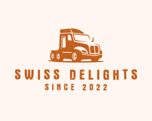 Trailer Truck Transport logo design