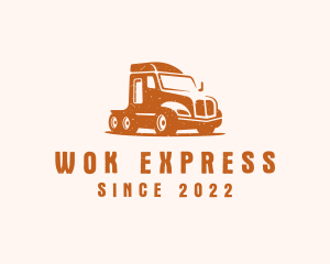 Trailer Truck Transport logo design