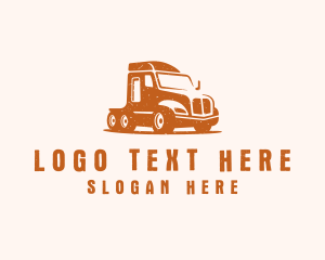 Trailer Truck Transport Logo