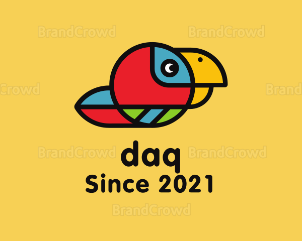 Colorful Racer Parrot Logo