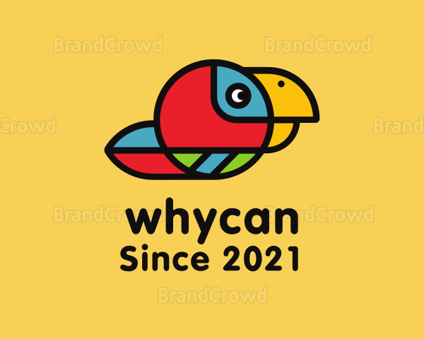 Colorful Racer Parrot Logo