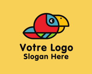 Colorful Racer Parrot Logo
