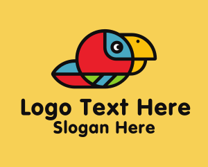 Colorful Racer Parrot Logo