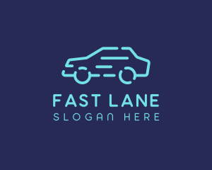 Blue Fast Car logo design