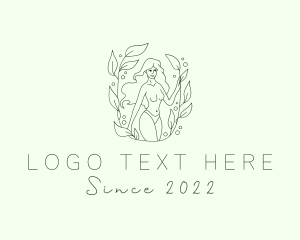 Aesthetic - Leaf Sexy Lady logo design