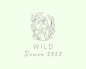 Nude - Leaf Sexy Lady logo design