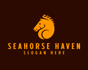 Seahorse - Horse Equestrian Trojan logo design