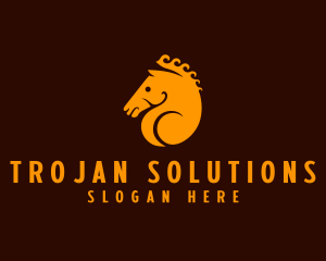 Trojan - Horse Equestrian Trojan logo design