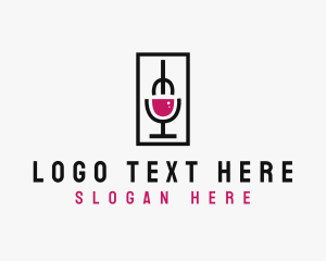Wine - Food Cuisine Podcast logo design