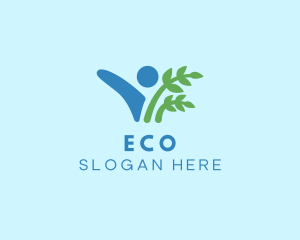 Herbal - Human Leaf Planting logo design