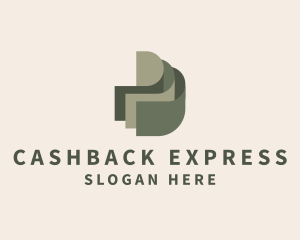 Cashback - Green Banknote Paper logo design