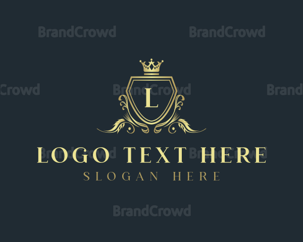 Elegant Ornament Crown Crest Logo