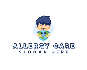 Boy Caring Planet logo design