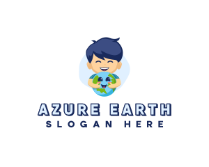 Boy Caring Planet logo design