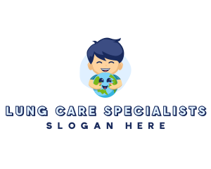 Boy Caring Planet logo design