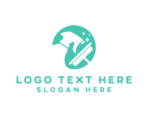 Squegee - Sprayer Squeegee Disinfecting Tools logo design