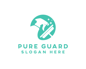 Sprayer Squeegee Disinfecting Tools logo design