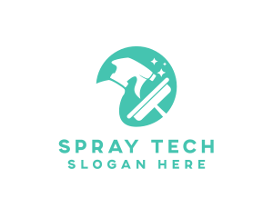 Sprayer - Sprayer Squeegee Disinfecting Tools logo design