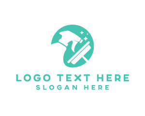 Janitorial - Sprayer Squeegee Disinfecting Tools logo design