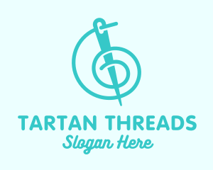 Teal Thread Needle logo design