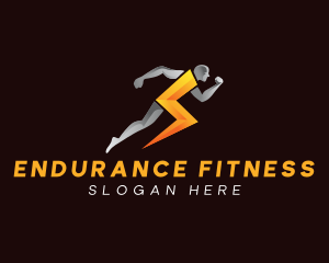 Endurance - Thunder Runner Athlete logo design
