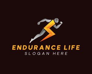 Endurance - Thunder Runner Athlete logo design