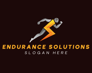 Endurance - Thunder Runner Athlete logo design