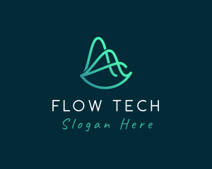 Tech Startup Wave logo design