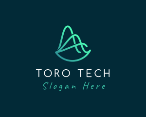 Tech Startup Wave logo design