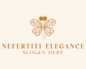 Elegant Butterfly Key logo design