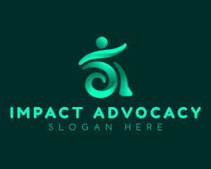 Human Wheelchair Therapy logo design