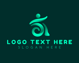 Therapy - Human Wheelchair Therapy logo design