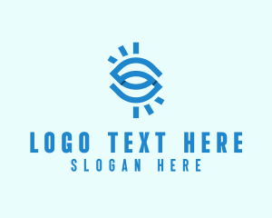 Survey - Optical Eye Letter S logo design
