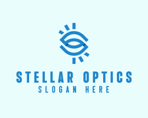 Optical Eye Letter S logo design